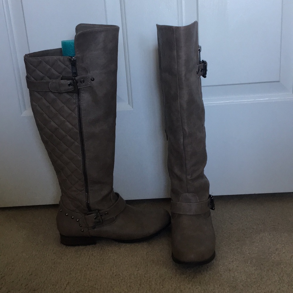 Not Rated quilted buckle boots